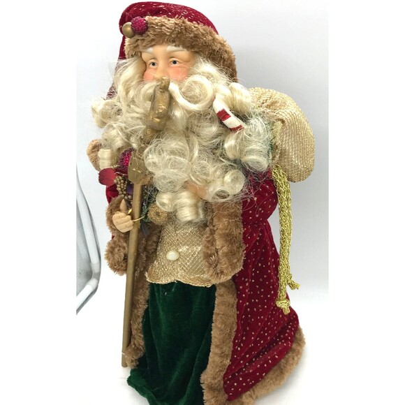 Dan Dee Collectors Choice Christmas Tree Topper Santa 16" Ornament Vintage Red - Picture 11 of 14
